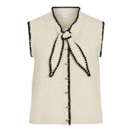VICELESTE S/L TIE KNIT TOP/RF 177853 Birch