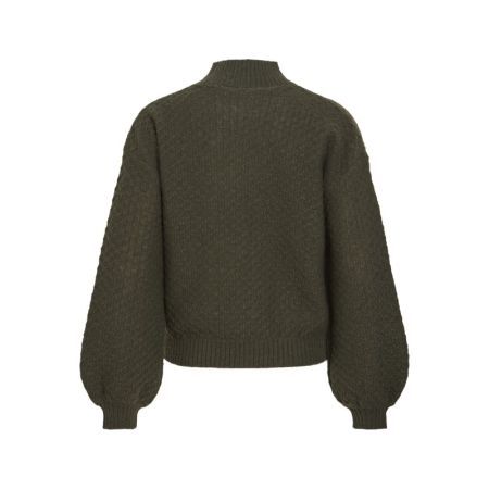 VITULI HIGHNECK L/S KNIT TOP/P 253562 Forest N