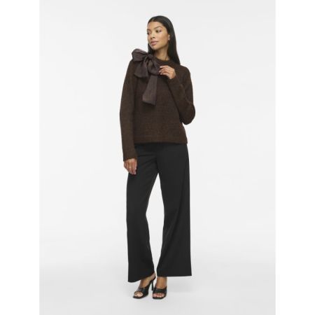 VIBOWS HIGHNECK L/S DETAIL KNI 196326001 Coffe