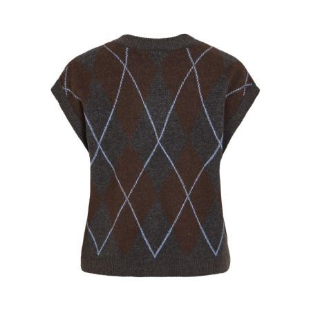 VIARGYLE S/L KNIT VEST 179092001 Dark