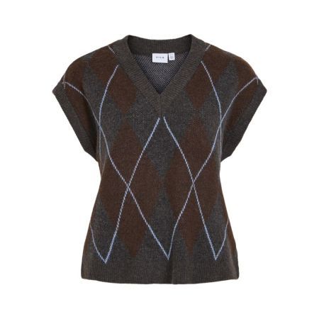 VIARGYLE S/L KNIT VEST 179092001 Dark