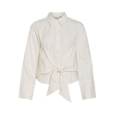VILATINA L/S TIE SHIRT 177862 Snow Whi