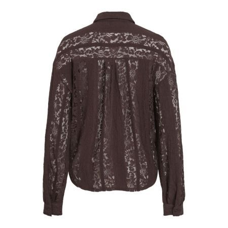 VISILANO COLLAR L/S SHIRT 196326 Coffee B