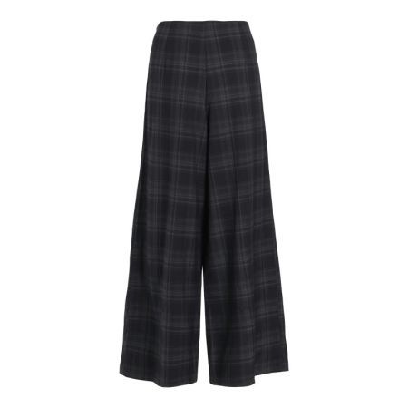 VISINA HW WIDE CHECK PANTS 227515002 Navy