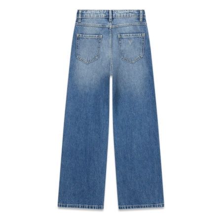90S RIGID DENIM PANT W/DAMAGES OFLW CORN FLOWER BLUE WAS
