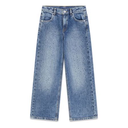 OVERSIZE RIGID DENIM W/RHINEST HROE HARBOUR BLUE RHINEST