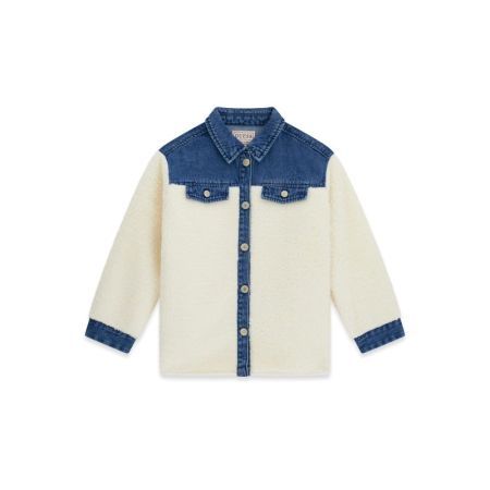 SHERPA LS JACKET W/DNM DETAILS G012 CREAM WHIT