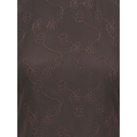 JDYLEMON L/S EMB O-NECK TOP JR 237375001 Coffe