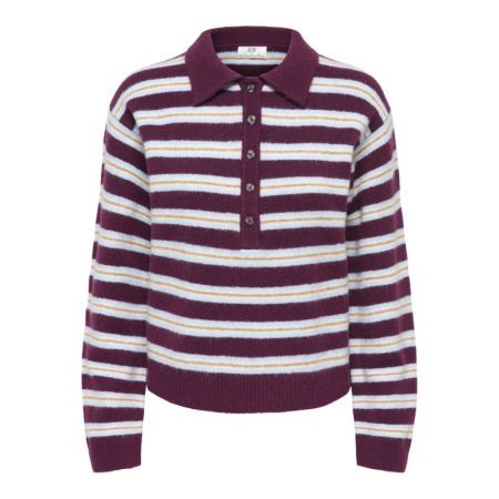 JDYCHLOE L/S POLO PULLOVER KNT 177912001 Fig/C