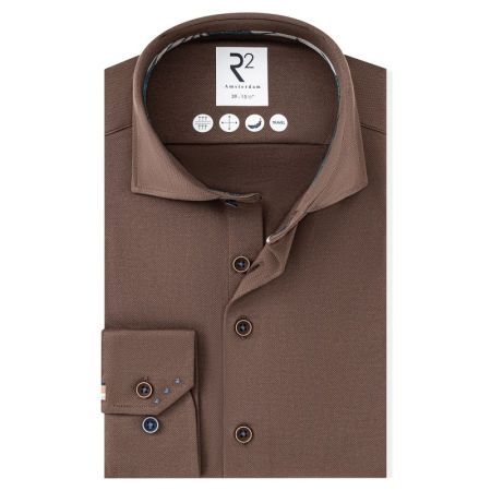 WIDESPREAD DOBBY TECHNICAL KNI 041 BROWN