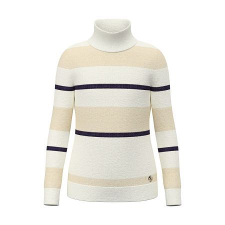 LS SWEATER S1A0 LUREX STRIPES BEIGE