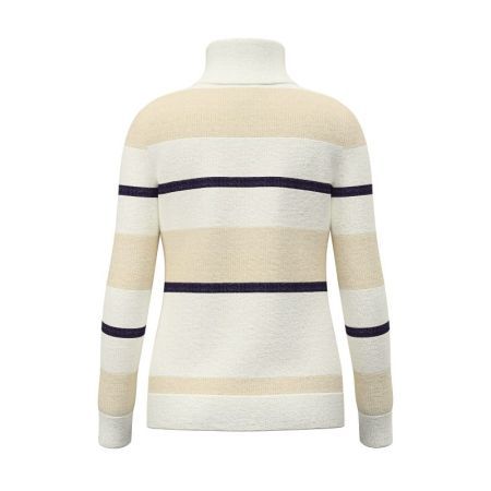 LS SWEATER S1A0 LUREX STRIPES BEIGE