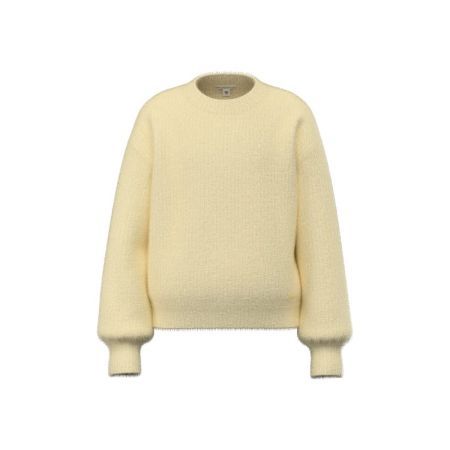 LS SWEATER FNOK WHITE STONE MELANGE