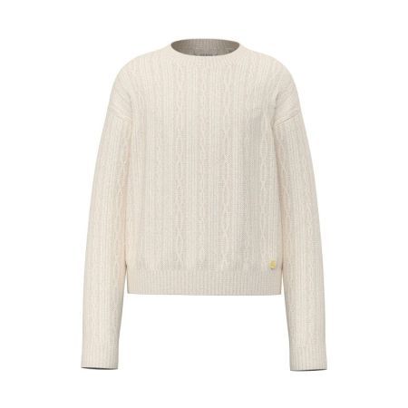 LS CHENILLE SWEATER G012 CREAM WHIT