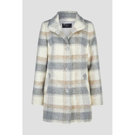WOLLJACKET 920 ZILVER GRIJS/ BEIGE/EC