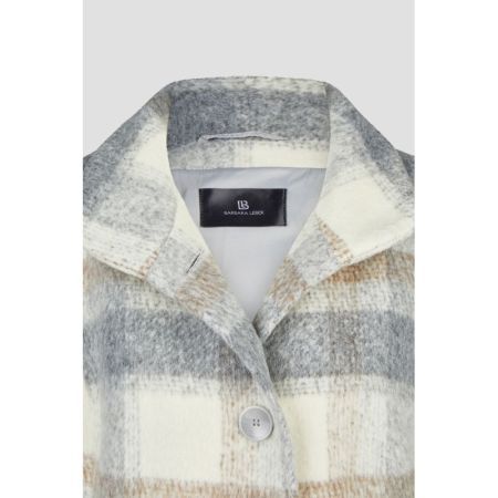 WOLLJACKET 920 ZILVER GRIJS/ BEIGE/EC