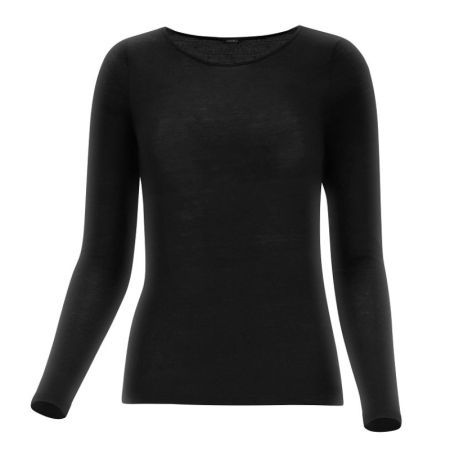 PERFECT LINE CASHMERE-T-SHIRT  9999  BLACK