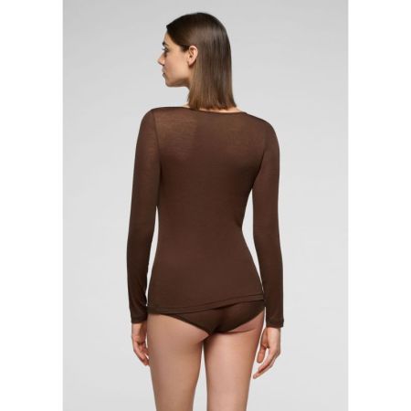 PERFECT LINE CASHMERE-T-SHIRT  35153 CHOCOLATE 3