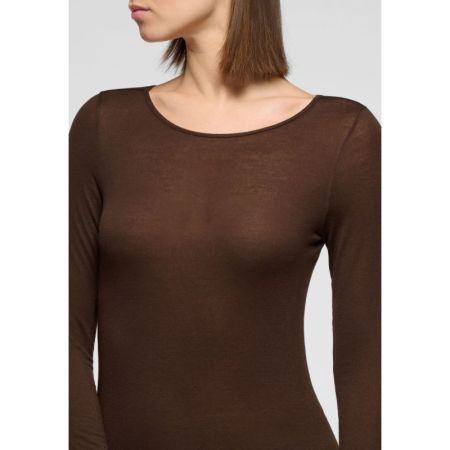 PERFECT LINE CASHMERE-T-SHIRT  35153 CHOCOLATE 3