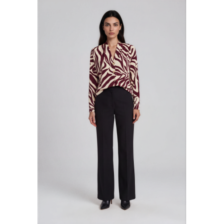 SHIRT BURGUNDY FLAMES PRINT