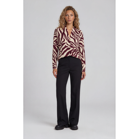 SHIRT BURGUNDY FLAMES PRINT