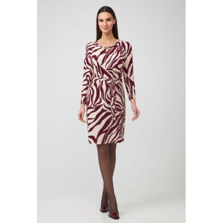 DRESS BURGUNDY FLAMES PRINT