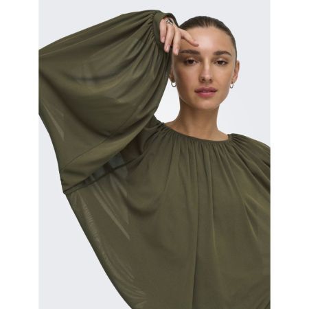 JDYUSO L/S BUBBLEHEM TOP JRS 303183 Teak