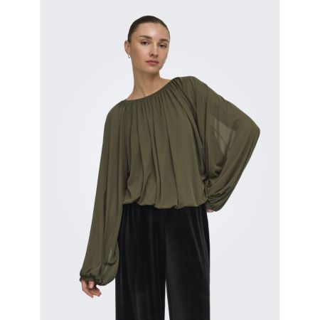 JDYUSO L/S BUBBLEHEM TOP JRS 303183 Teak