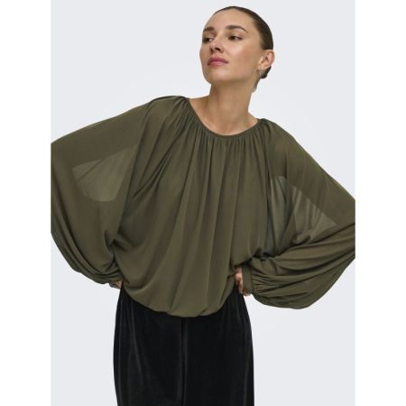 JDYUSO L/S BUBBLEHEM TOP JRS 303183 Teak