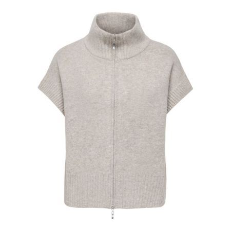 JDYLEA S/L HN 2WAY ZIP VEST KN 308507 Natural