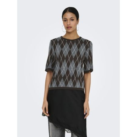 JDYMAGGY S/S ARGYLE  PULLOVER 179074003 Dark