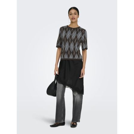 JDYMAGGY S/S ARGYLE  PULLOVER 179074003 Dark