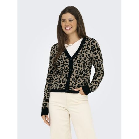 ONLLEO LS V-NECK CARDIGAN KNT  BLACK