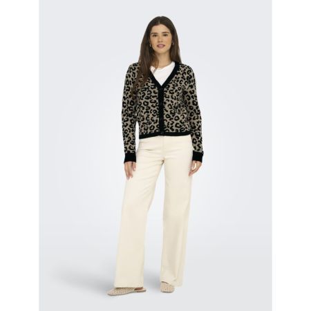 ONLLEO LS V-NECK CARDIGAN KNT  BLACK