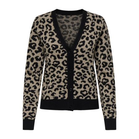 ONLLEO LS V-NECK CARDIGAN KNT  BLACK