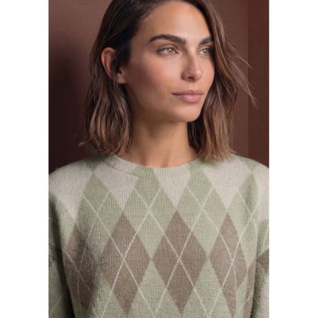 A326065 FLUFFY DESSIN SHIRT 38100 eucalyptu