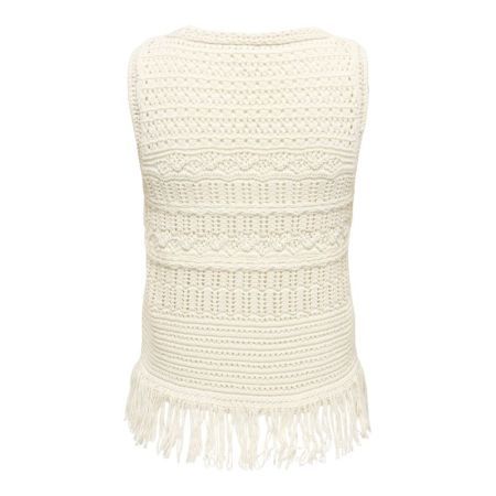 ONLALIX SL FRINGE WAISTCOAT KN 180083 Birch