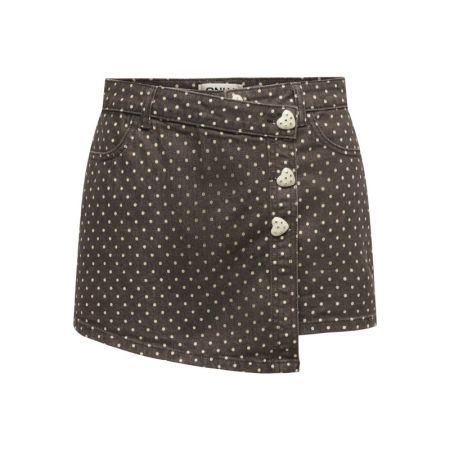 ONLLESLY DOTTED DNM SKORT MAE 237395001 Choco
