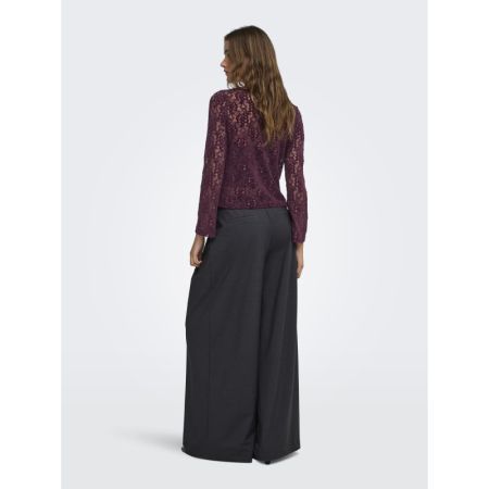 ONLNOLA L/S LACE VELVET TOP JR 188839 Winetast