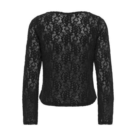 ONLNOLA L/S LACE VELVET TOP JR 177911 Black